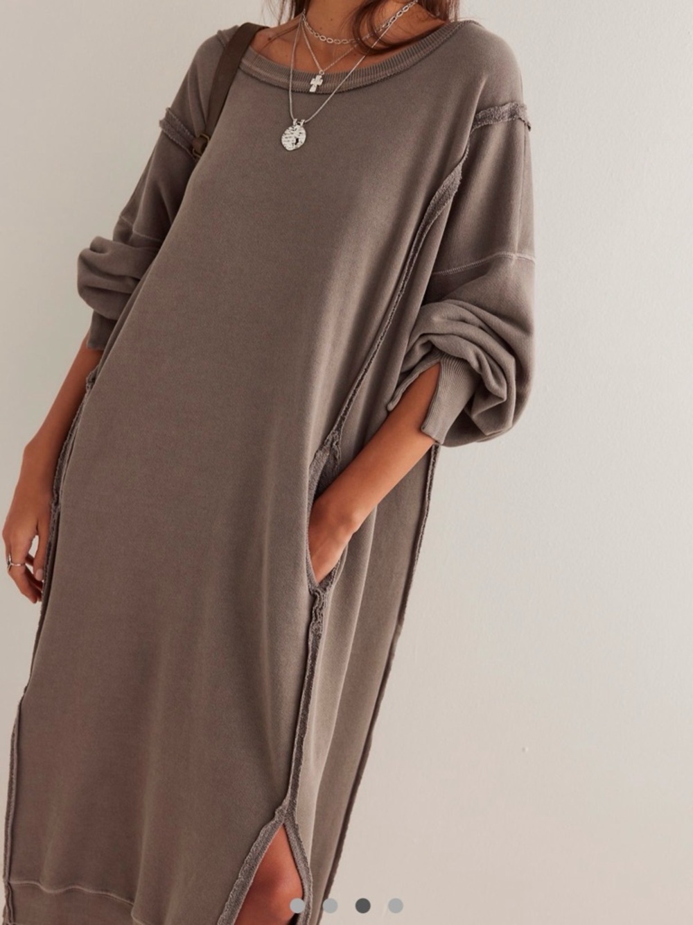 We The Free Charcoal High-Low Sweatshirt Dress - Picture 4 of 8